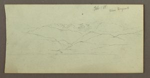 Dessin, chaîne de montagnes, février 1868 - Frederic Edwin Church