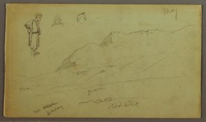 Dessin, chaîne de montagnes, études de figures, mai peut-être 1868 - Frederic Edwin Church