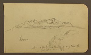 Dessin, chaîne de montagnes, Toluca ; Verso : chaîne de montagnes, Toluca, 7 janvier 1885 - Frederic Edwin Church