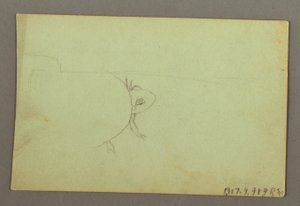 Dessin, crête de montagne, peut-être 1856 - Frederic Edwin Church