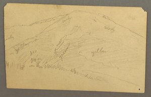 Dessin, sommet de la montagne, 1877 - Frederic Edwin Church