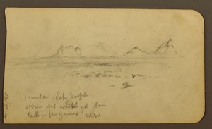 Dessin, montagnes ; verso : Foothills amp ; chaîne de montagnes, 21 décembre 1885 - Frederic Edwin Church