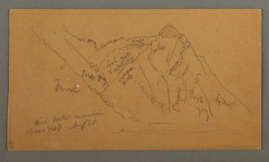 Dessin, Montagnes du Valais, Alpes pennines, août 1868 - Frederic Edwin Church