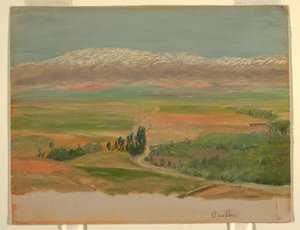 Dessin, montagnes près de Baalbec, mai 1868 - Frederic Edwin Church