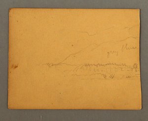 Dessin, montagnes, peut-être 1856 - Frederic Edwin Church