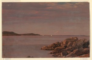 Dessin, île du Mont-Désert, côte du Maine, 1850 - Frederic Edwin Church