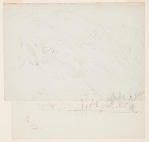 Dessin, Mt. Katahdin, Maine, 1870-78 - Frederic Edwin Church