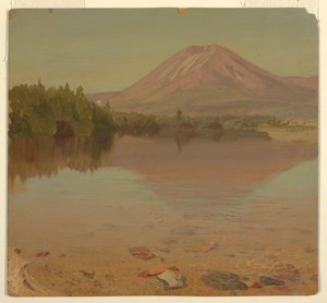 Dessin, le mont Katahdin depuis le lac Katahdin, peut-être 1870 - Frederic Edwin Church
