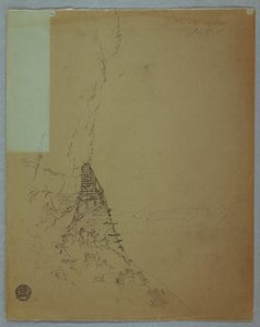 Dessin, chutes du Niagara : "Un bout d