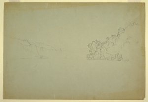 Dessin, chutes du Niagara vues du nord-ouest, 1856 - Frederic Edwin Church