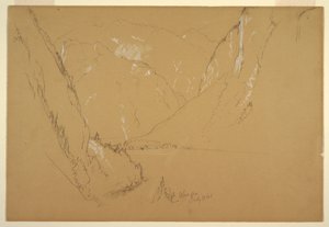 Dessin, "Obersee", près de Berchtesgarden, Bavière, 17 juillet 1868 - Frederic Edwin Church