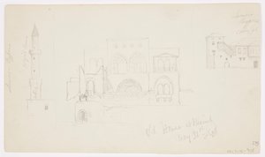 Dessin, vieille maison, Beyrouth, 1868 - Frederic Edwin Church