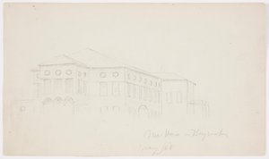 Dessin, vieille maison, Beyrouth, 1868 - Frederic Edwin Church