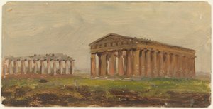 Dessin, Paestum, Temple de Neptune, 1868 - Frederic Edwin Church