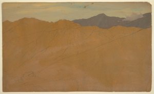 Dessin, Palmiers et cimes de maisons, Équateur, mai 1857 - Frederic Edwin Church