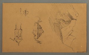 Dessin, pins, peut-être 1868 - Frederic Edwin Church
