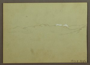 Dessin, étude de plantes et de paysages, 28 avril 1869 - Frederic Edwin Church