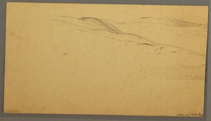 Dessin, Pluie sur les collines, peut-être 1866 - Frederic Edwin Church