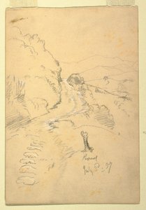 Dessin, route en Équateur, 3 juillet 1857 - Frederic Edwin Church