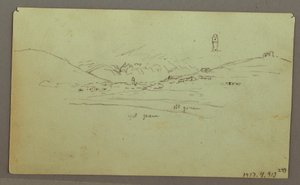 Dessin, ruines, 27 avril 1868
