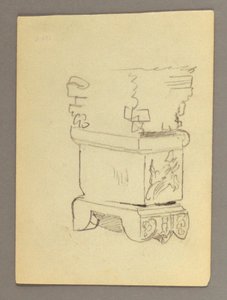 Dessin, Sarcophage, peut-être 1868-69 - Frederic Edwin Church