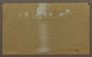 Dessin, paysage marin, Bloxburgh ; Verso : collines et mer, août 1865 - Frederic Edwin Church