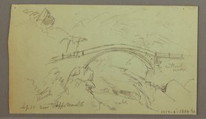 Dessin, sanctuaire dans les bois, septembre 1868 - Frederic Edwin Church