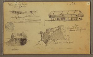 Dessin, Croquis, Équateur ou Colombie ; Verso : Croquis, Équateur ou Colombie, 1857 - Frederic Edwin Church