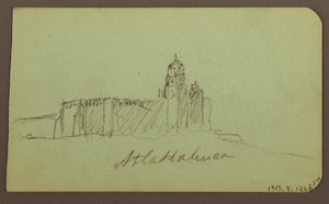 Dessin, Croquis de Patzcuaro ; Verso : Église, Atlatahuca, 1883 - Frederic Edwin Church