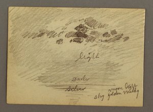 Dessin, Croquis du Moyen-Orient, y compris le canal de Suez, janvier 1868