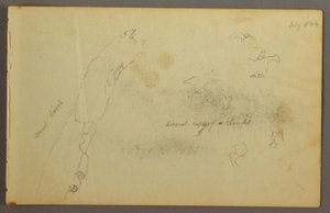 Dessin, Esquisses de nuages et de bouleau mort, juillet 1844 - Frederic Edwin Church