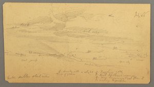 Dessin, Étude du ciel sur la crête, juillet 1866 - Frederic Edwin Church