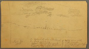 Dessin, Étude du ciel sur la crête, juin 1882 - Frederic Edwin Church