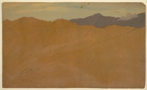 Dessin, montagnes d