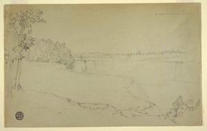 Dessin, études. Les chutes du Niagara, probablement 1856 - Frederic Edwin Church