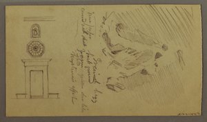 Dessin, études de pièces de table, peut-être 1868-69 - Frederic Edwin Church