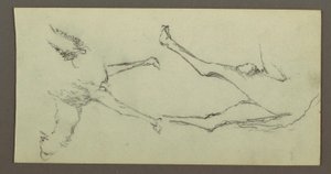 Dessin, étude des pattes de chameau, peut-être 1868 - Frederic Edwin Church