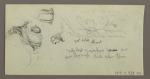 Dessin, étude des pattes de chameau, peut-être 1868 - Frederic Edwin Church