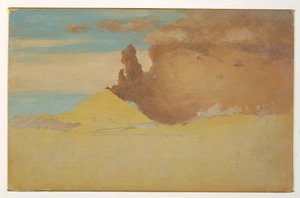 Dessin, étude du Cotopaxi en éruption, Équateur, 1853 - Frederic Edwin Church