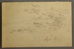Dessin, Soleil et nuages, avril 1855 - Frederic Edwin Church