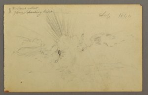 Dessin, Soleil derrière les nuages, 1844 - Frederic Edwin Church