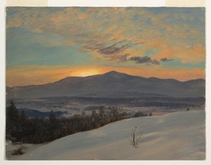 Dessin, Coucher de soleil dans la vallée de l