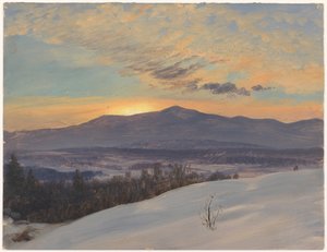 Dessin, Coucher de soleil dans la vallée de l