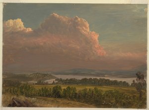 Dessin, Coucher de soleil sur la vallée de l