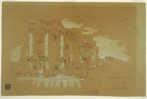Dessin, temple de Mismiyeh, Syrie, 28 avril 1868 - Frederic Edwin Church