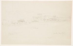 Dessin, Temples, Baalbek, 6 mai 1868 - Frederic Edwin Church