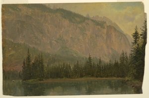 Dessin, Le Hintersee, près de Berchtesgaden, Bavière, juin 1868 - Frederic Edwin Church