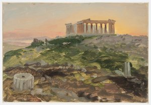 Dessin, Le Parthénon vu du sud-est, avril 1869 - Frederic Edwin Church