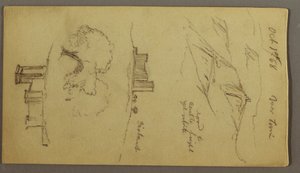 Dessin, Trois études du château au sommet d