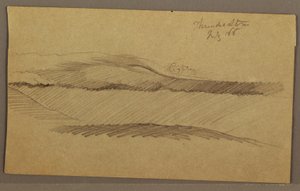 Dessin, orage sur la crête, juillet 1866 - Frederic Edwin Church